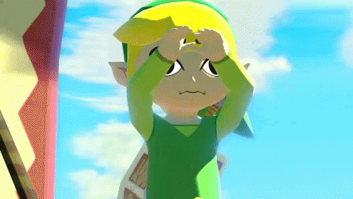 Link waving from Wind Waker